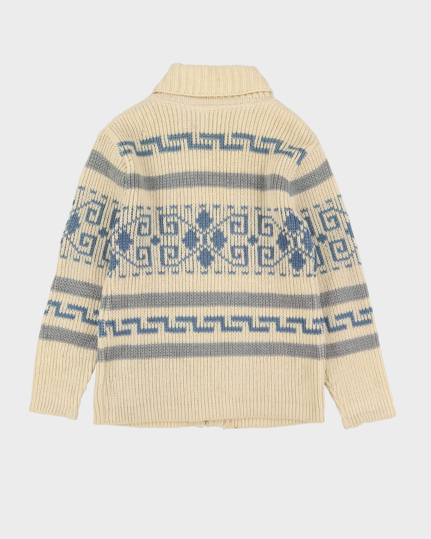 Vintage 70s  Pendleton Beige Cowichan Cardigan - M