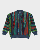Geccu Australia 3D Green Patterned Knitted Cardigan - L