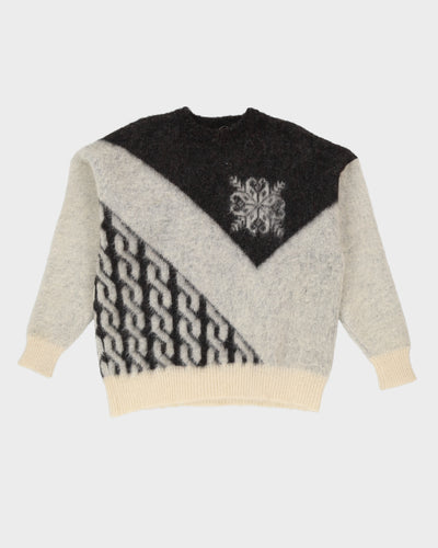 Icelandic Cream Wool Knitted Jumper - XL