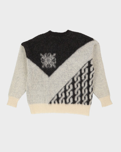 Icelandic Cream Wool Knitted Jumper - XL