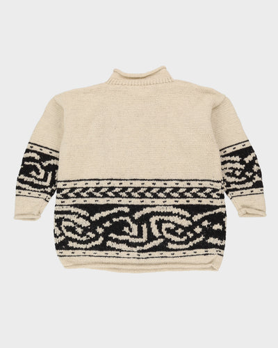 South American Cream Wool Knitted Jumper - XL