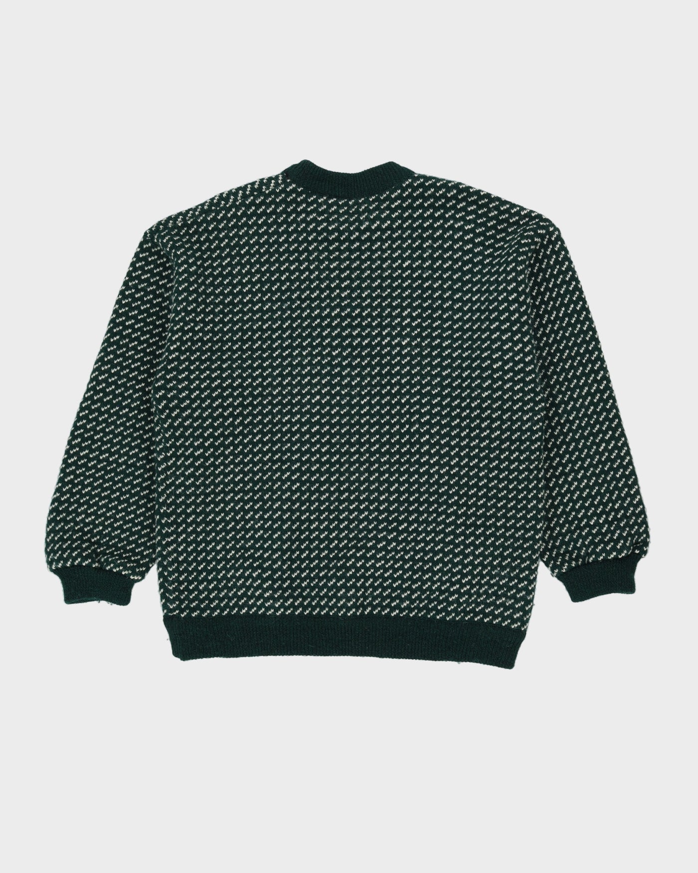 Roots Green Chunky Knitted Wool Jumper - XXL