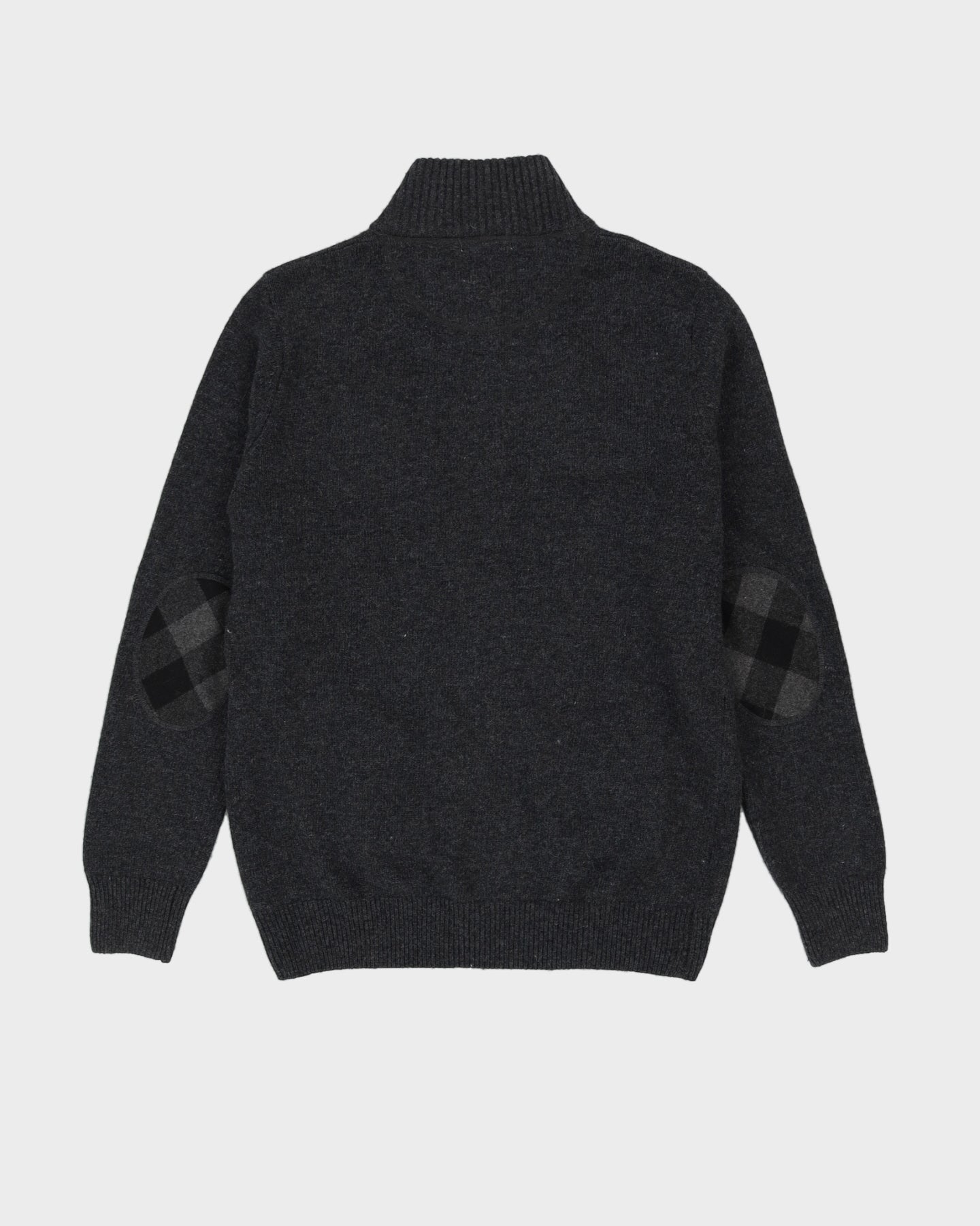 Burberry Brit Grey Knitted Wool Cardigan - L