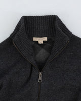 Burberry Brit Grey Knitted Wool Cardigan - L