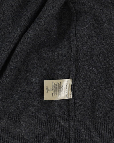 Burberry Brit Grey Knitted Wool Cardigan - L