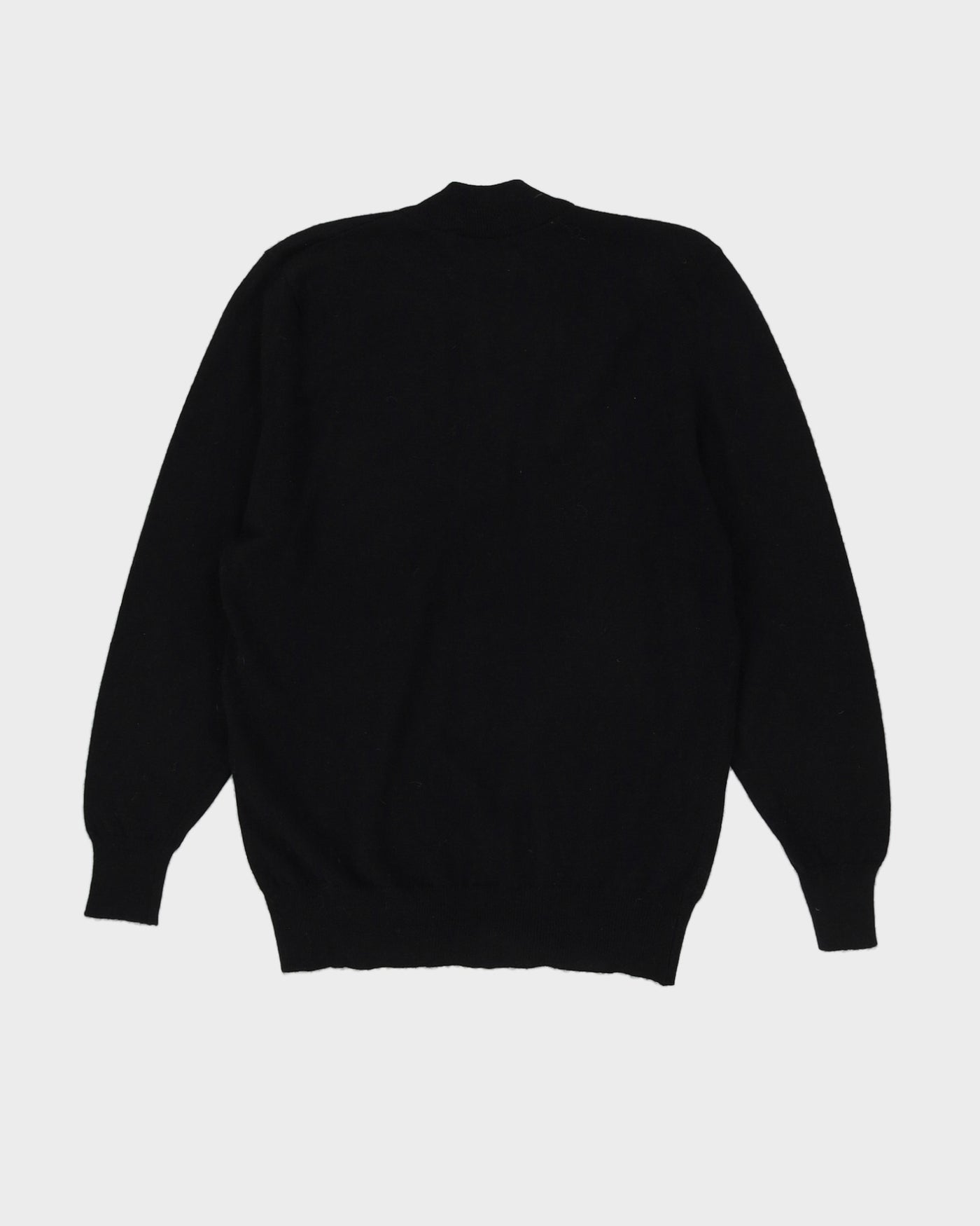 Jaeger Black V-Neck Knitted Jumper - XS