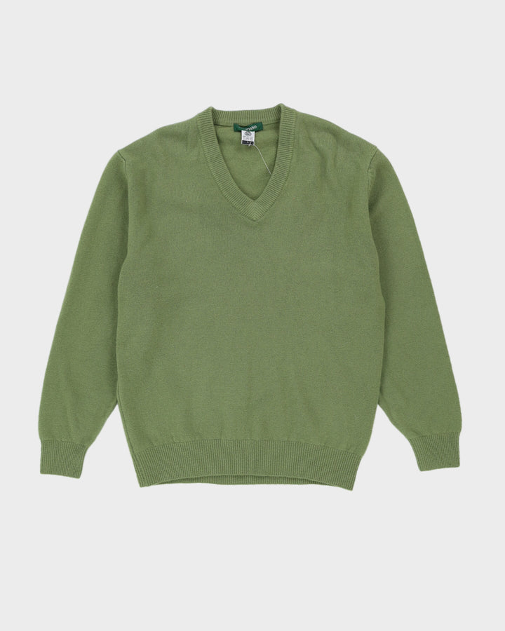 Green Wool Lightweight Knitted Jumper - M