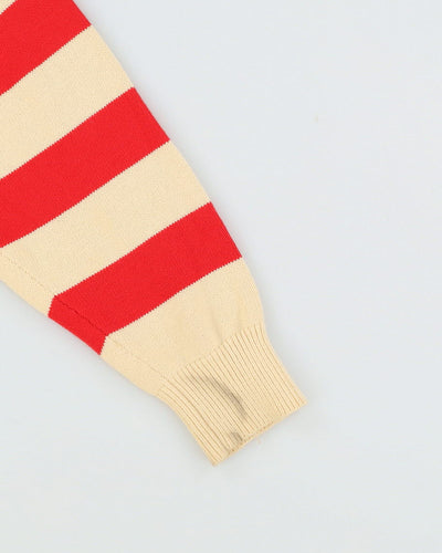 Gucci GG Striped Cotton Polo Jumper - M