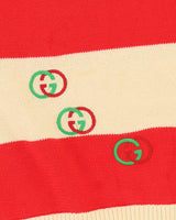 Gucci GG Striped Cotton Polo Jumper - M