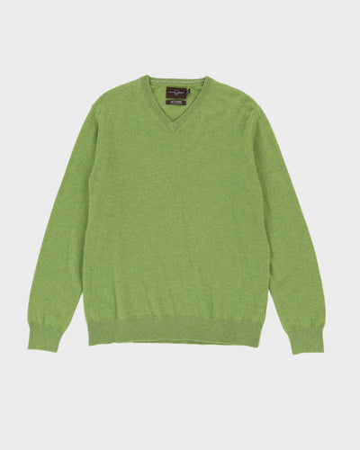 Green Cashmere Knitted Jumper - S