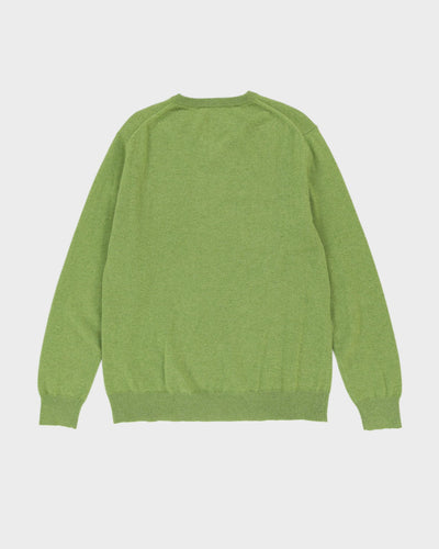 Green Cashmere Knitted Jumper - S