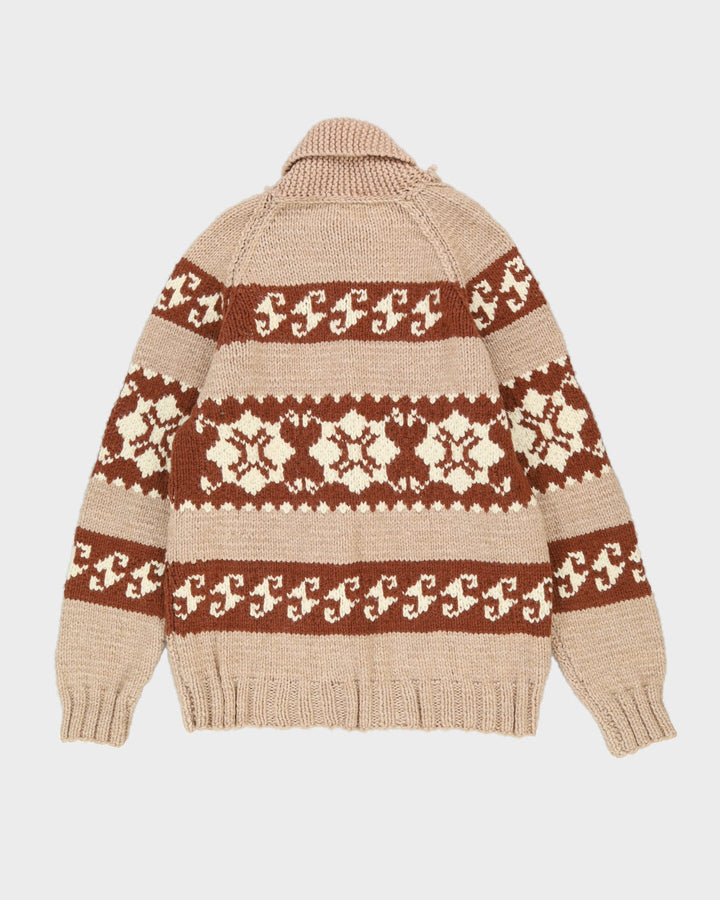 Vintage 1970s Chunky Knitted Cardigan - L