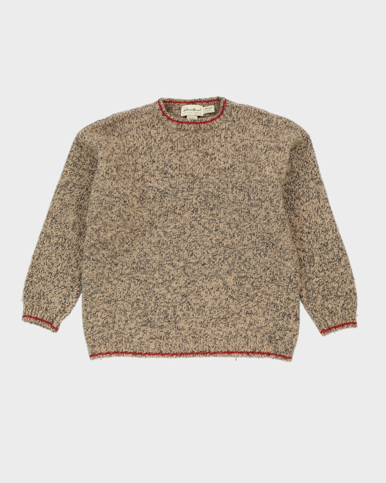 Eddie Bauer Beige Wool Knitted Jumper - L