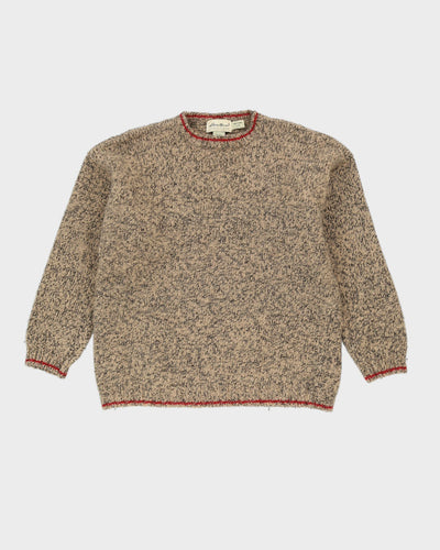 Eddie Bauer Beige Wool Knitted Jumper - L
