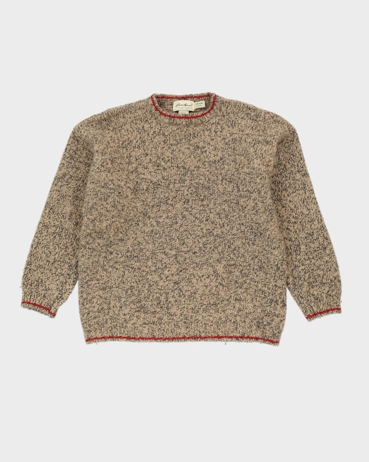 Eddie Bauer Beige Wool Knitted Jumper - L