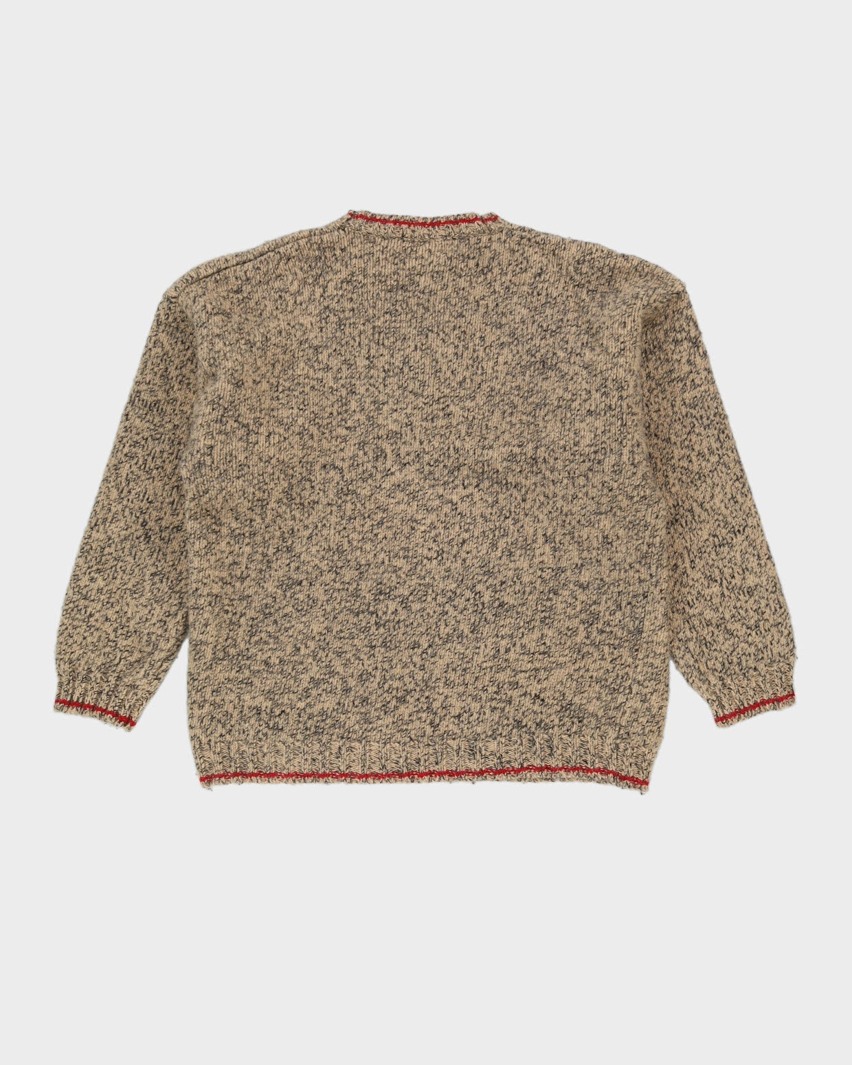 Eddie Bauer Beige Wool Knitted Jumper - L
