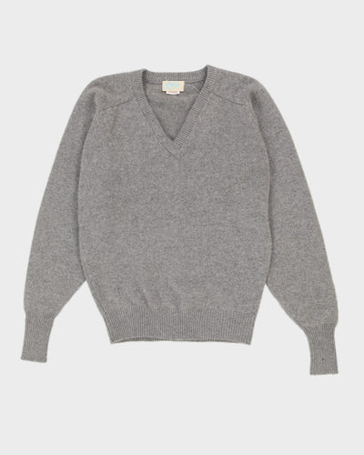 Grey Cashmere Knitted Jumper - S