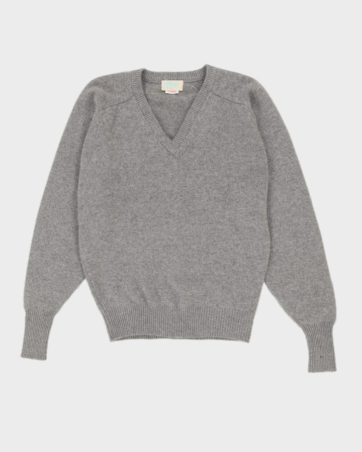 Grey Cashmere Knitted Jumper - S