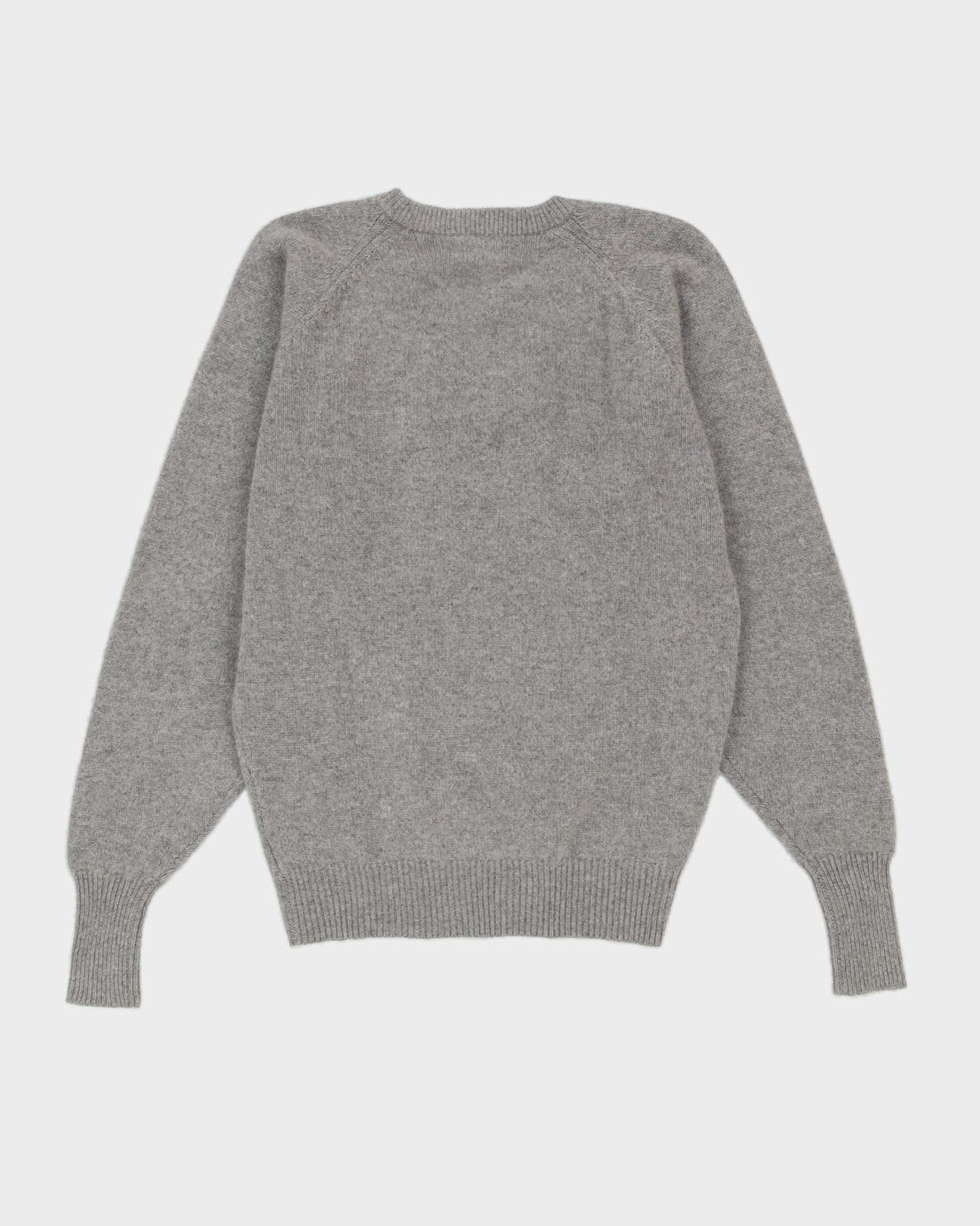 Grey Cashmere Knitted Jumper - S