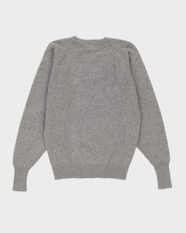 Grey Cashmere Knitted Jumper - S