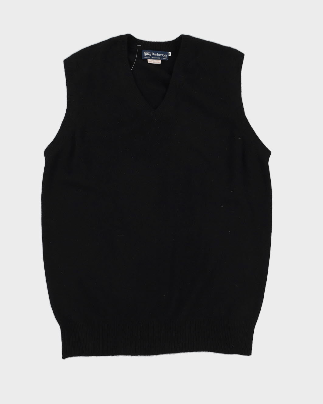 Burberrys Black Cashmere Knitted Tank Top - L
