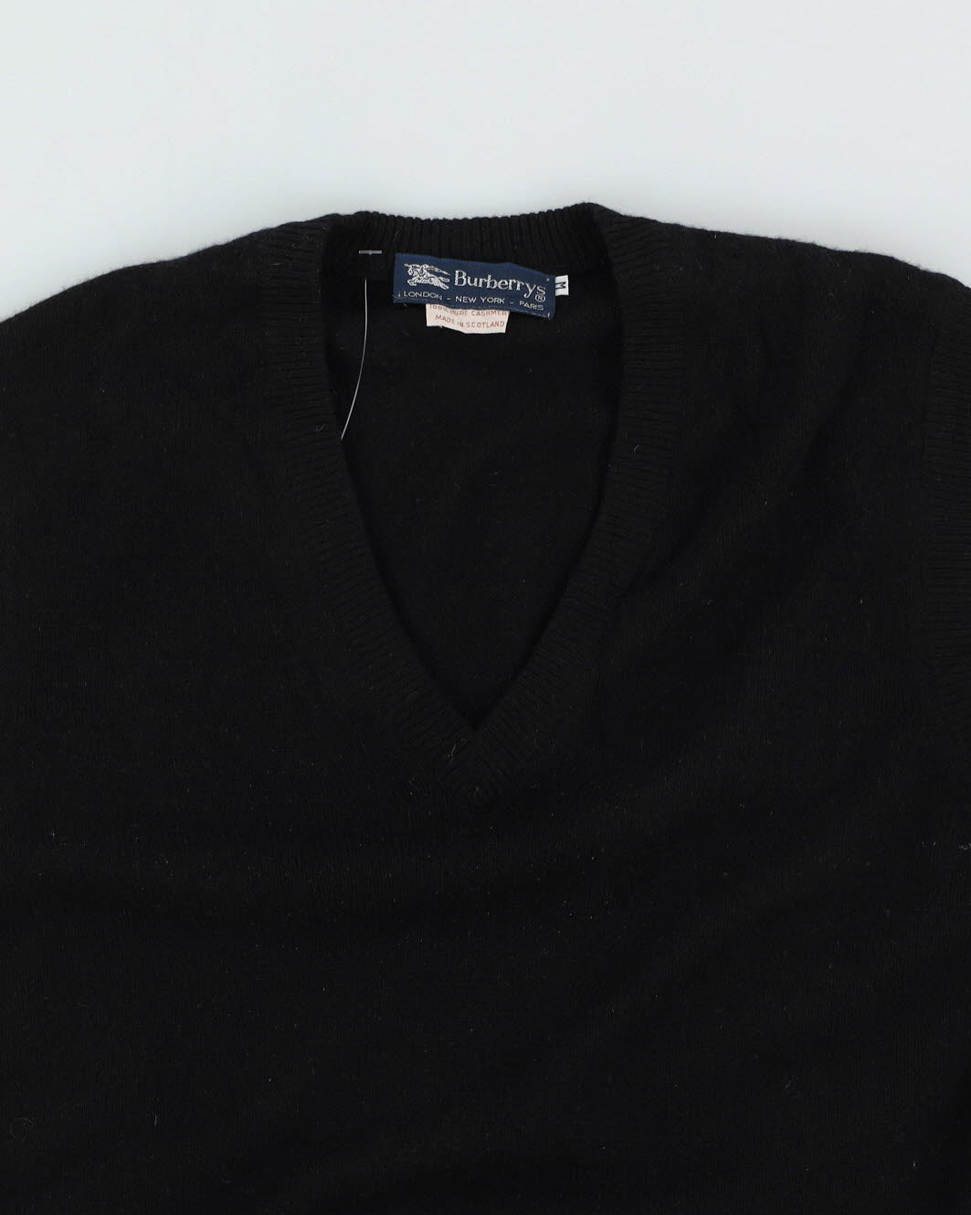 Burberrys Black Cashmere Knitted Tank Top - L