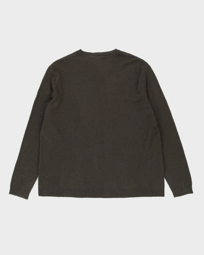 Green Cashmere Knitted Jumper - XXL
