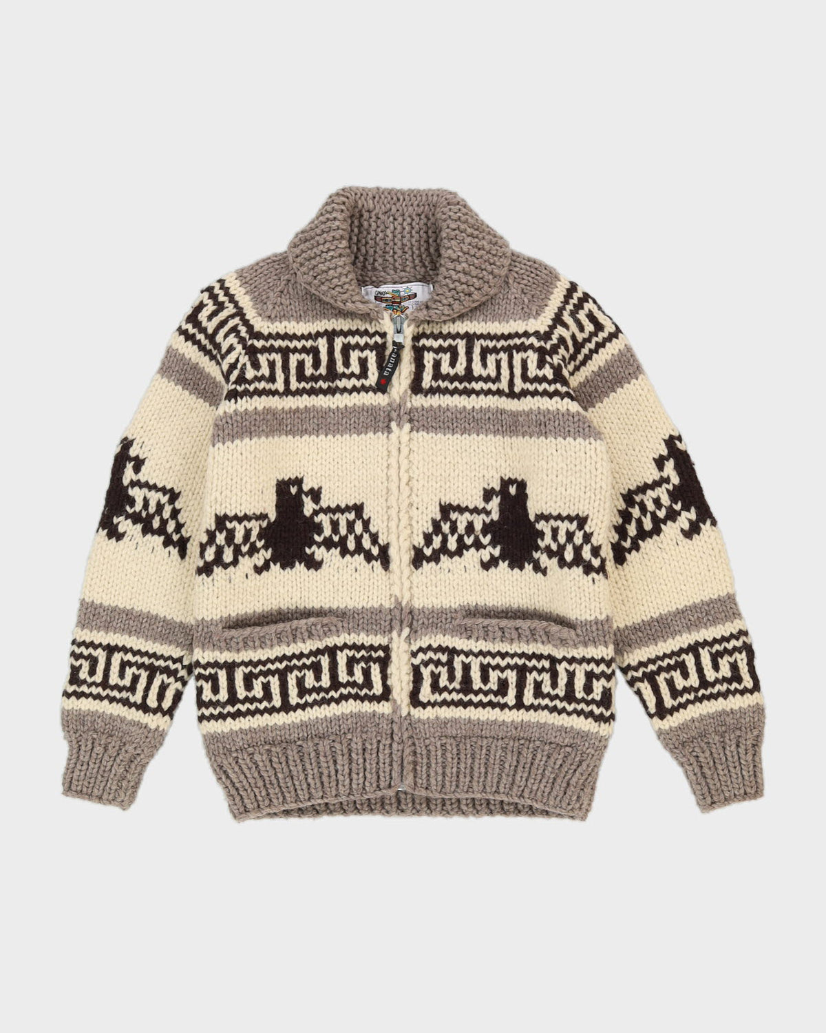 Vintage 90s Kanata Pure Wool Knitted Cardigan - M
