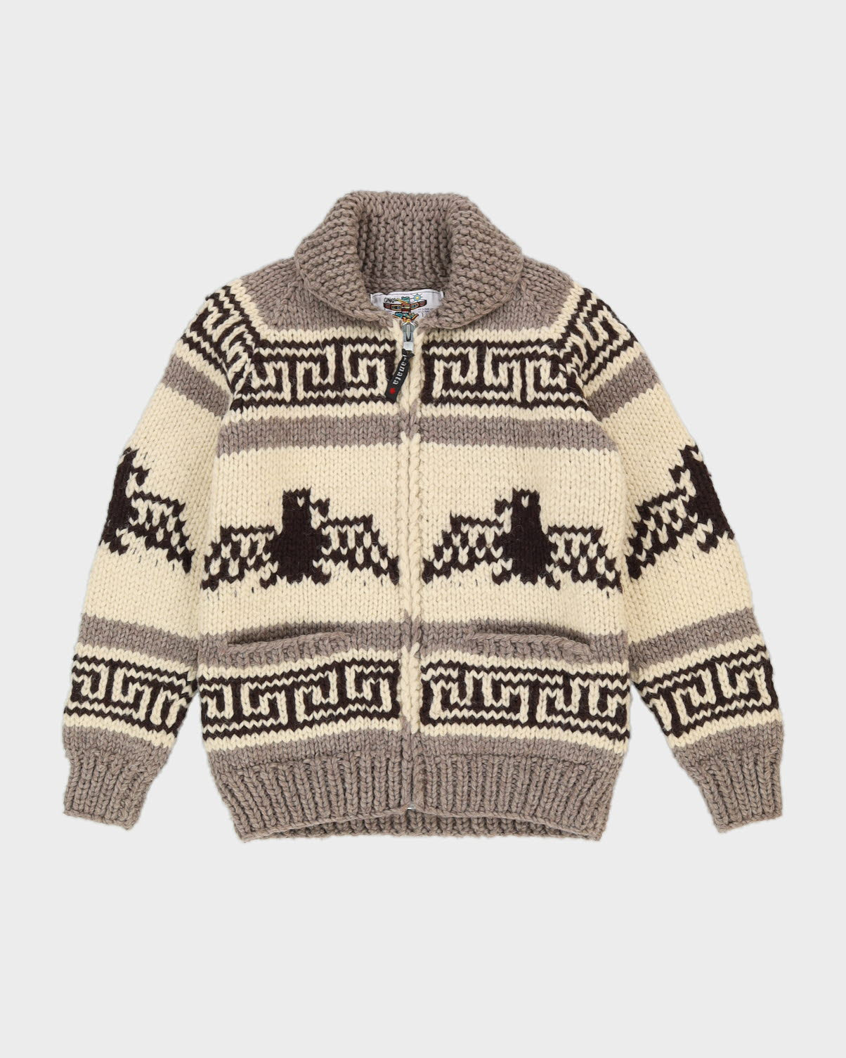 Vintage 90s Kanata Pure Wool Knitted Cardigan - M
