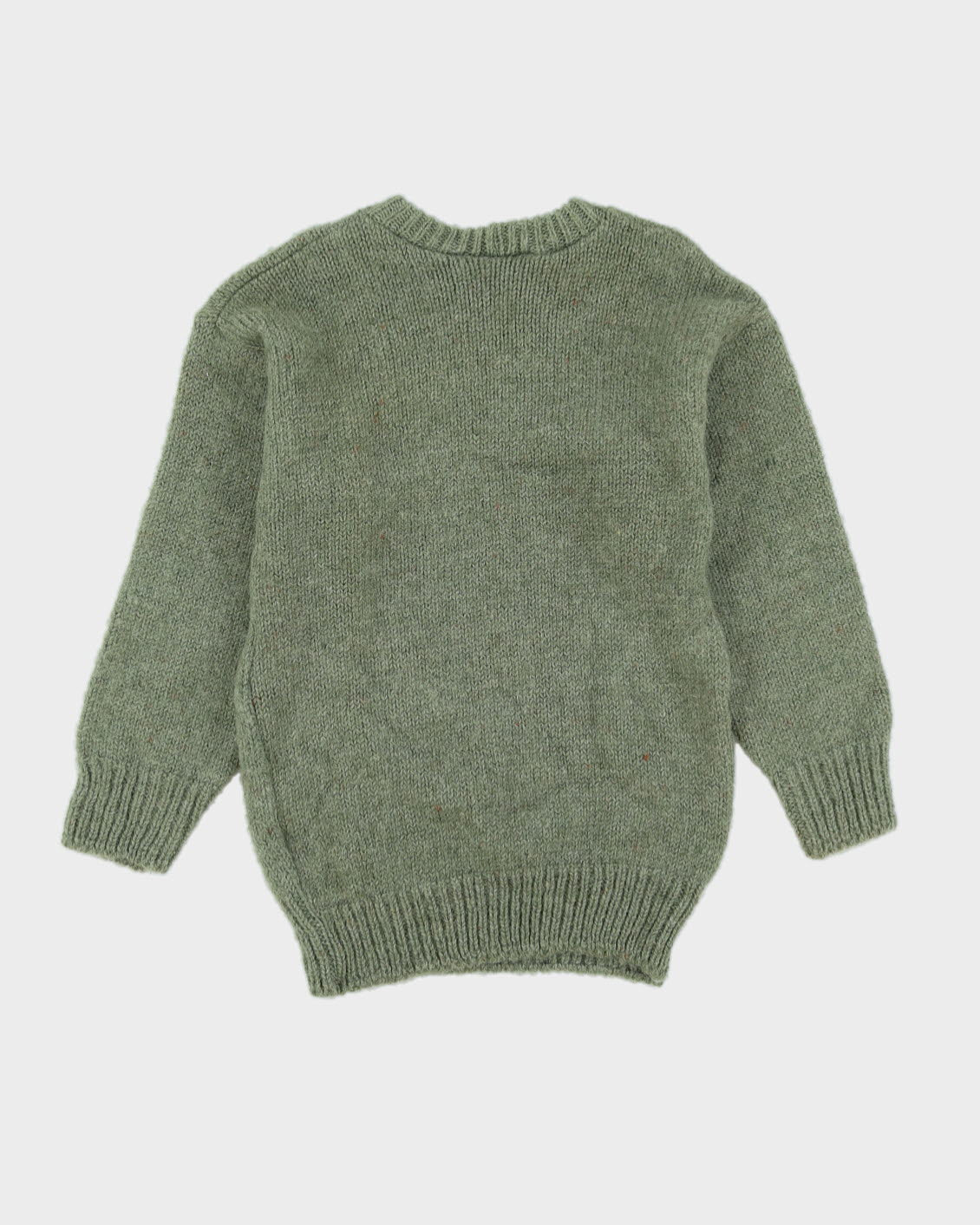 Green Knitted Wool Jumper - XS