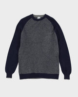 Blue Patterned Cashmere Knitted Jumper - S