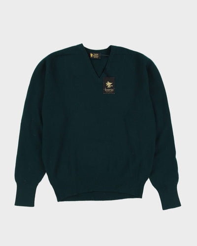 Green Cashmere Knitted Jumper - XL