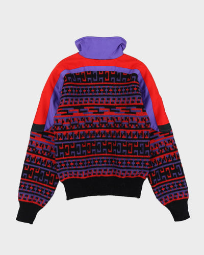 Spyder Purple Patterned Knitted Ski Jumper - S