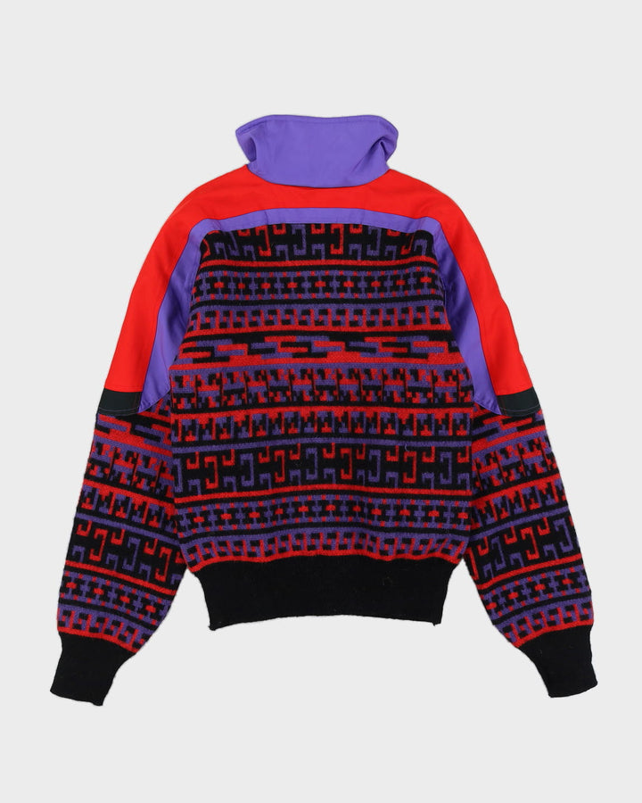 Spyder Purple Patterned Knitted Ski Jumper - S