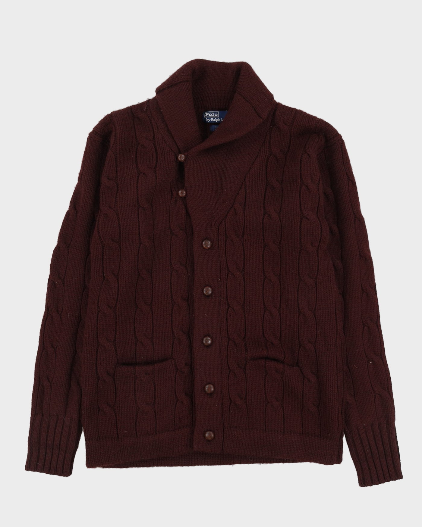 Polo Ralph Lauren Burgundy Knitted Cardigan - M