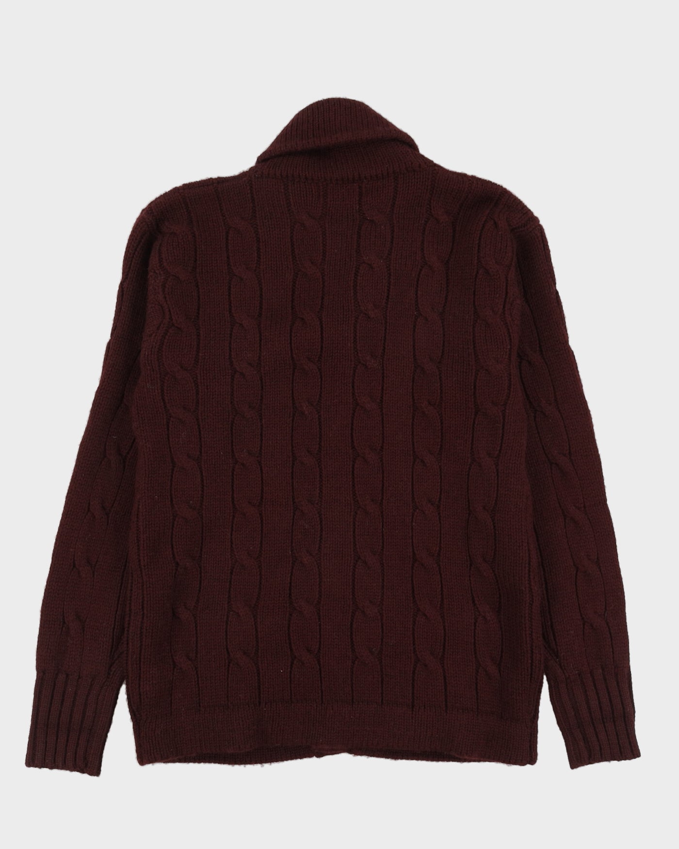 Polo Ralph Lauren Burgundy Knitted Cardigan - M