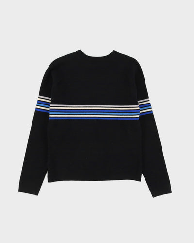 Black Knitted Ski Jumper - M