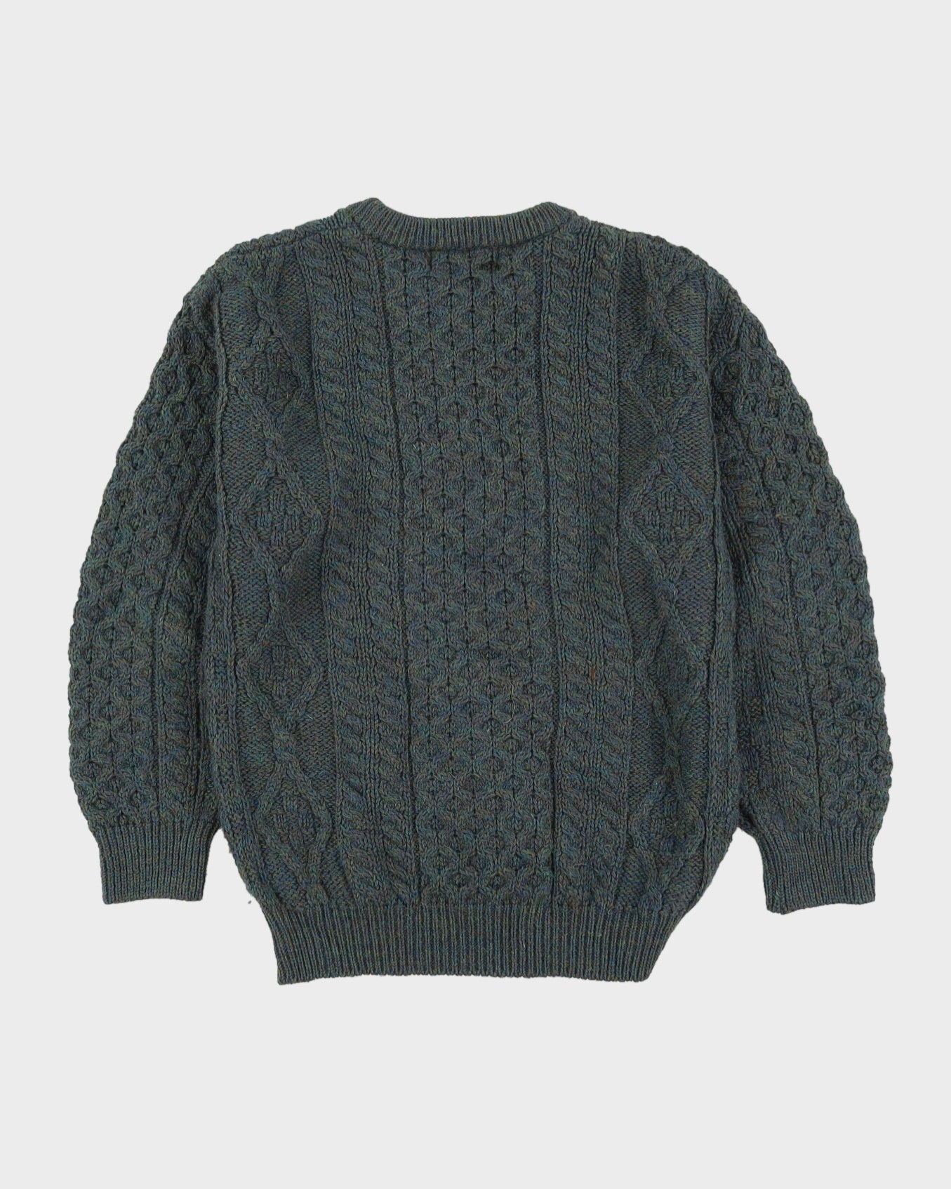 Sage Green Wool Knitted Jumper - M