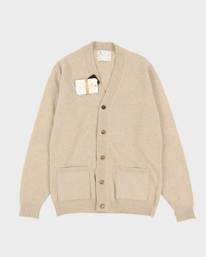 Vintage 1980s Byford Beige Knitted Cardigan - XXS
