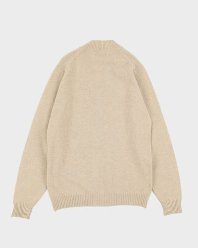 Vintage 1980s Byford Beige Knitted Cardigan - XXS