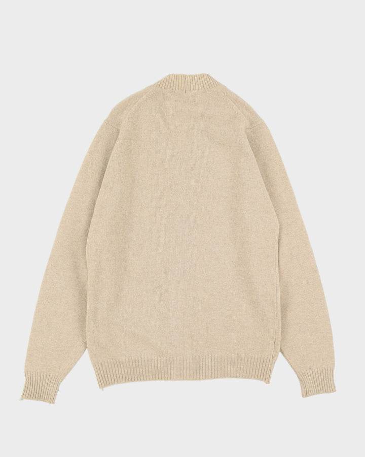 Vintage 1980s Byford Beige Knitted Cardigan - XXS
