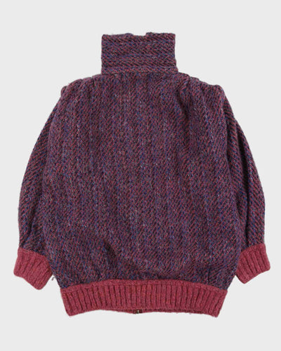 Made In Ireland Purple Knitted Cardigan - XXL