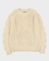 1990s Sears Cream Knitted Jumper - L
