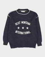 Blue Best Montana Embroidery Knitted Jumper - XXXL