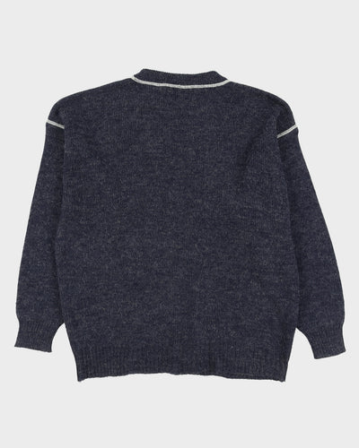Blue Best Montana Embroidery Knitted Jumper - XXXL