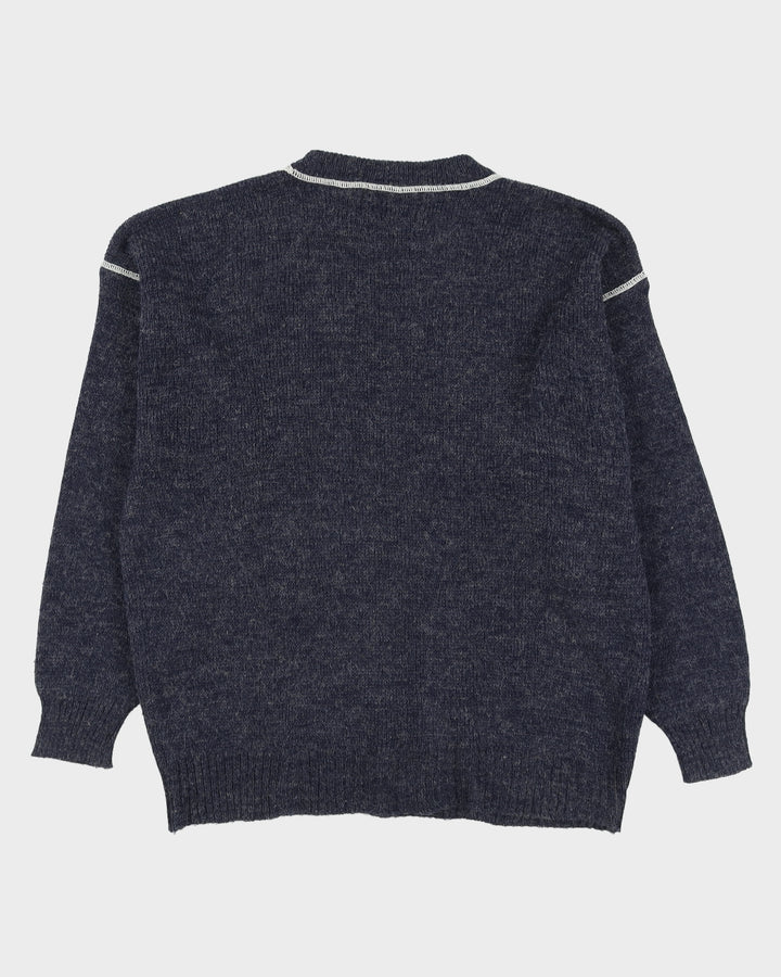Blue Best Montana Embroidery Knitted Jumper - XXXL