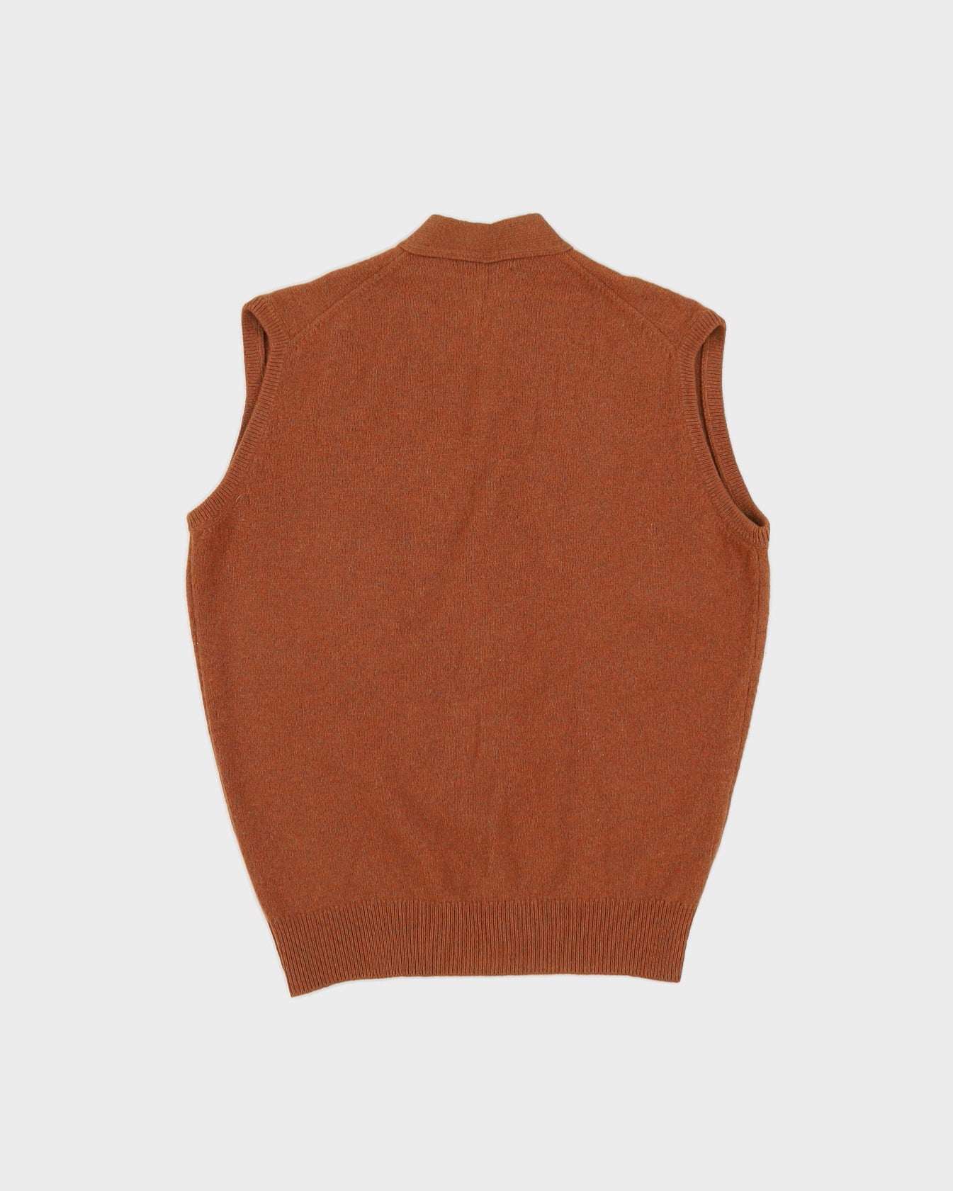 Vintage 1980s Jaeger Brown Knitted Tank Top - S