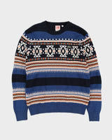 Lacoste Blue Patterned Knitted Jumper - XS