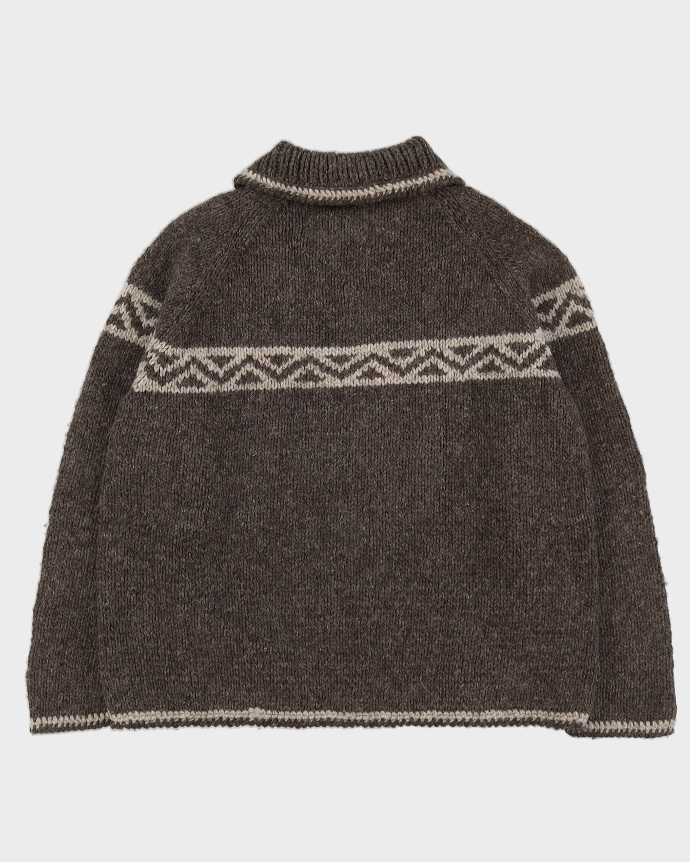 Hand Knitted In Ecuador Knitted Jumper - L