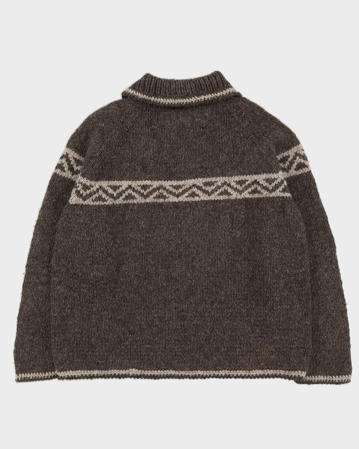 Hand Knitted In Ecuador Knitted Jumper - L